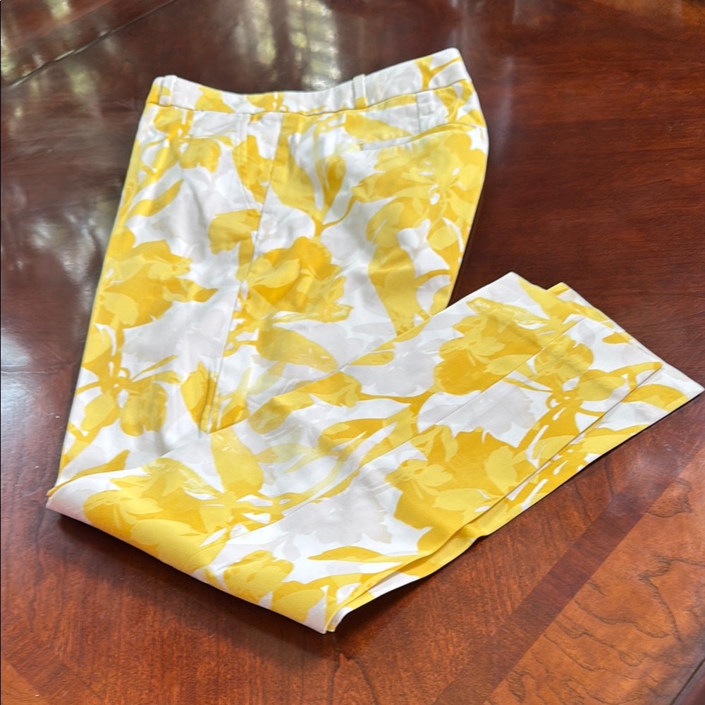 Floral Yellow and White Woman’s Pants